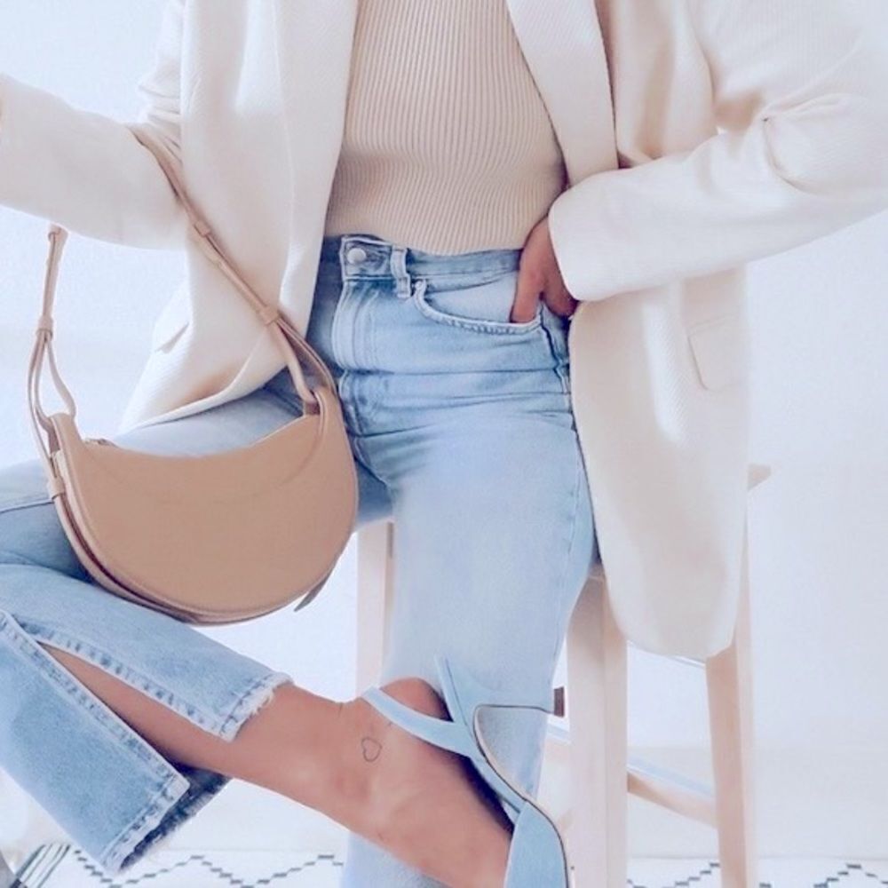 A+F ankle slit jeans